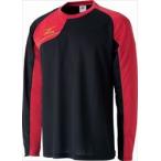 ミズノ MIZUNO　長袖Tシャツ 92：ブラック×レッド （A75TN35192）