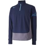 ミズノ MIZUNO PRストレッチフリースZIP P2MC951514 ディープネイビー＊キャスチャコール SlimFit