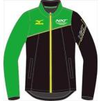 ミズノ MIZUNO ウォームアップシャツ 93：ブラックxクラシックグリーンxイエロー