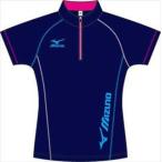 ミズノ MIZUNO ムーヴクロスシャツ 14:ネイビーxサクラ