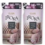 まとめ買いフレアフレグランス 柔軟剤 IROKAイロカ HomeLuxeホームリュクス パウダリーピオニーの香り 詰め替え 480ml×2個