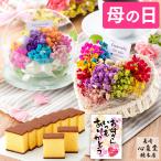 ショッピングお菓子 母の日 花 プレゼント ギフト プリザ―ブドフラワー ( 80代 70代 スイーツ お菓子 和菓子 アレンジメント 花束 高級 ブリザード ) カスミソウ セット MDVK