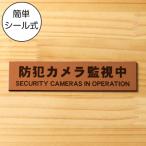 防犯カメラ監視中 英語付 サインプレート 銅板風 ブロンズ 警告表示 泥棒 いたずら 迷惑行為 防ぐ 赤銅色 屋外対応 水濡れOK シール式 メール便送料無料