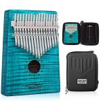 GECKO Kalimba 17キーサムピアノ（ハードシェル付き）ケーススタディインストラクションソングブックチューニングハンマー初心者用Cトー