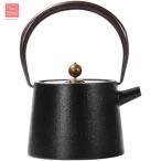 ショッピング南部鉄瓶 鉄瓶 南部鉄瓶 急須 直火可 おしゃれ 鉄分補給 鉄製 やかん ケトル ブラック大容量 フラット ケトル