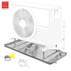 一般的なエアコンの水受け ポータブルエアコン用ドリップパン（取り付けブラケット付き）、ステンレス製エアコンドレンパン、排水口と排水パイプ付きドリップト