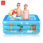  винил бассейн воздушный бассейн детский для бытового использования 2 человек предназначенный салон уличный сборка простой compact место хранения тепловая защита 4 угол .pvc многоцветный 