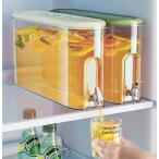 冷蔵庫 麦茶ポットドリンクサーバー 冷水ポット 耐熱 大容量 4L 蛇口?バルブ含む 冷水筒 ピッチャー 漏れない ウオーターサーバー 冷水ボトル 蓋付き 冷蔵庫使用
