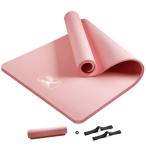 20mm厚く ヨガマット エクササイズマットトレーニングマット 185*80cm 軽量 水洗い可能 ヨガ マットストラップ ストラップ付き 収納ケース付 ニトリルゴム 滑り
