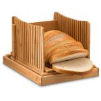 食パンカット ガイド 食パン スライサー 竹製 折り畳み式 省スペース 調整可能 使いやすい 収納簡単 パンカッター パン切り 包丁ガイド 竹素材 パン切りガイド