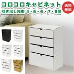 コロコロキャビネット 引き出しタイプ 浅型 4/5/6/7/8個 送料無料