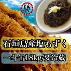 石垣島もずく　沖縄県石垣島産　塩もずく　18kg 入り　一斗缶　業務用　お得な大容量　送料無料