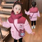 バッグ付き ベンチコート クロミ キッズ 中綿 コート フード付き ショート丈 ダウンコート アウター 防風 防寒 暖かい ジュニア 子供服 女の子 ショートコート