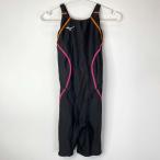 [ б/у ] Mizuno .. для купальный костюм половина костюм ST Lala XL черный × черный N2MGB245 женский MIZUNO fina одобрение плавание 