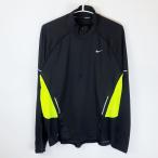 [ б/у ] Nike Zip выше жакет бег одежда XL черный / желтый мужской NIKE