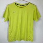 [ б/у ] Mizuno тренировка одежда короткий рукав футболка XL Sunny lime .32MA1811 женский MIZUNO спорт одежда 