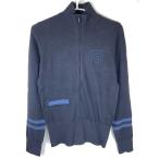 [ б/у * не использовался товар ]NOEL ASMARno L as Maar Zip выше вязаный кардиган тонкий S черный AE2064 женский верховая езда верховая езда 