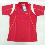 [ б/у * не использовался товар ] чай e Spee настольный теннис одежда JTTA половина Zip форма игра рубашка рубашка-поло moru TIKKA рубашка S красный TSP