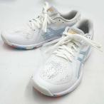 [ б/у ] Asics DYNAFEATHER Dyna перо 23.5cm белый × голубой 1073A064 женский asics настольный теннис обувь 