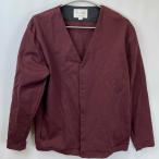[ б/у ]STILL BY HAND стойка rubai рука V шея кнопка-застежка кардиган 48 вино CS0484 мужской 