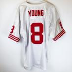 【中古】ミッチェル&ネス NFL 49ers サンフランシスコ フォーティナイナーズ ユニフォーム ジャージ #8 スティーブ・ヤング 44 サイン刺繍