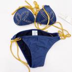 [ б/у * не использовался товар ]PLAYBOY бикини купальный костюм 9M темно-синий 54806 женский стразы Play Boy 