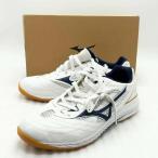 [ б/у ] Mizuno ue-b Drive 9 26.5cm белый × темно-синий × Gold 81GA220514 MIZUNO настольный теннис обувь 