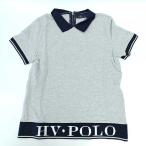 [ б/у * не использовался товар ]HV POLO CHILLY короткий рукав вязаный cut and sewn рубашка верховая езда верховая езда S серый женский tops задний застежка-молния 