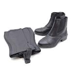 [ б/у ] бегемот ro Synth tik короткие сапоги 36 / HORSY EURO chaps (S) комплект черный CAVALLO верховая езда верховая езда 