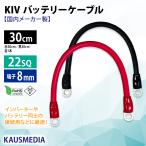22SQ KIV バッテリー ケーブル 30cm ニチフ 端子 R22-8s 圧着済 国内メーカー インバータ接続 赤黒セット