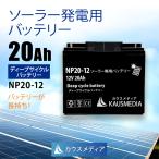 カウスメディア ディープサイクルバッテリー 20Ah 12V NP20-12 ソーラー充電 発電 電気柵 密閉型 サブバッテリー