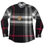 バーバリー シャツ BURBERRY メンズ トップス 長袖 ブラック 黒 チェック柄 バーバリーチェック S XL 8023772