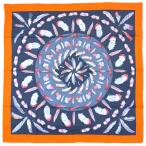 未使用 エルメス スカーフ HERMES H001410S11 カレ90 シルク 90cm 90×90 大判 PLUMES II フェザー 羽根 オレンジ グレー 30d30 わけあり