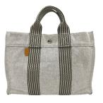 エルメス バッグ HERMES ニューフールトゥ PM ハンドバッグ ミニトート キャンバス グレー レディース