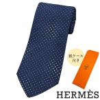  галстук Hermes мужской шелк точка полька-дот узор ja карта темно-синий HERMES широкий галстук 