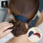 ヘアクリップ バナナクリップ ヘアアクセサリー レディース 女性 髪飾り 髪留め まとめ髪 ヘアアレンジ ラウンド カーブ マットカラー つや消し シ