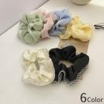 シュシュ ヘアアクセサリー レディース ヘアゴム 無地 シンプル ヘアゴム 髪飾り 髪留め まとめ髪 ヘアアレンジ おしゃれ かわいい 上品 きれいめ