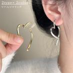ピアス スタッドピアス イヤリング イヤークリップ レディース 女性 アクセサリー バックキャッチ ピアス 揺れる ハート ゴールドカラー シルバーカ