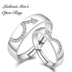 Yahoo! Yahoo!ショッピング(ヤフー ショッピング)指輪 ペアリング オープンリング レディース メンズ リンクコーデ お揃い ラインストーン キラキラ おしゃれ かわいい カップル 夫婦 恋人 誕生日