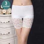 ショッピングペチパンツ ペチパンツ タップパンツ レディース インナーパンツ 3分丈 レース 花柄 透け感 肌着 透け防止 女性用 婦人用 見せパン チラ見え防止 パンチラ防