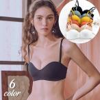 ノンワイヤーブラ 1/2カップ レディース 女性 婦人 インナー ブラジャー 下着 ハーフカップ モールドカップブラ シームレス カップ付き ストラッ