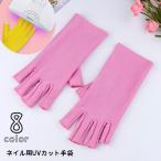ネイル用UVカット手袋 UVカットグローブ ネイルケア用品 ネイルアート用品 指先なし ネイルグローブ 紫外線対策 UVライト対策 ネイルライト対策