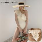  купальный костюм плавание одежда One-piece модель one плечо женский женщина оборка sexy одноцветный простой одиночный цвет лето бассейн морская вода . пляж водные развлечения li
