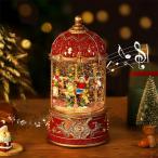 クリスマス サンタ ノードーム クリスマスオルゴール メリーゴーランドオルゴール クリスマスツリースノーグローブ LEDライト内蔵 クリスマスプレゼント