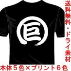 プロ野球応援ドライTシャツ(カラー5色) 漢字おもしろTシャツ 巨Tシャツ 読売ジャイアンツ 一文字バックプリント 送料無料 河内國製作所