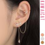 Yahoo! Yahoo!ショッピング(ヤフー ショッピング)メール便送料無料  シルバー92.5芯 銀芯 ピアス 片耳用 レディース イヤカーフ クローラーフック イヤリング フェミニン ユニーク 韓国 so23445