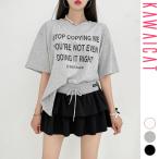  выставить женский футболка тугой принт разрез юбка tia-do высокий талия Mini верх и низ в комплекте casual модный весна лето Корея to28610