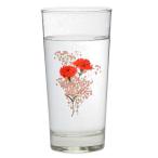 色が変わる冷感グラス カーネーション ありがとう ロングタンブラー 400ml おしゃれ ガラス コップ 酒器 冷感 色変化 母の日 お祝い MDK-LT