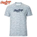 ローリングス ウェア 野球 半袖 カモ柄 Tシャツ AST10S04 グレー メール便対応