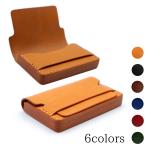 名刺入れ　フラップ　積み革　6色　本革　ヌメ革　姫路産レザー　メンズ　レディース　国産　名入れ　刻印無料　ギフト　プレゼント　牛革　使いやすい